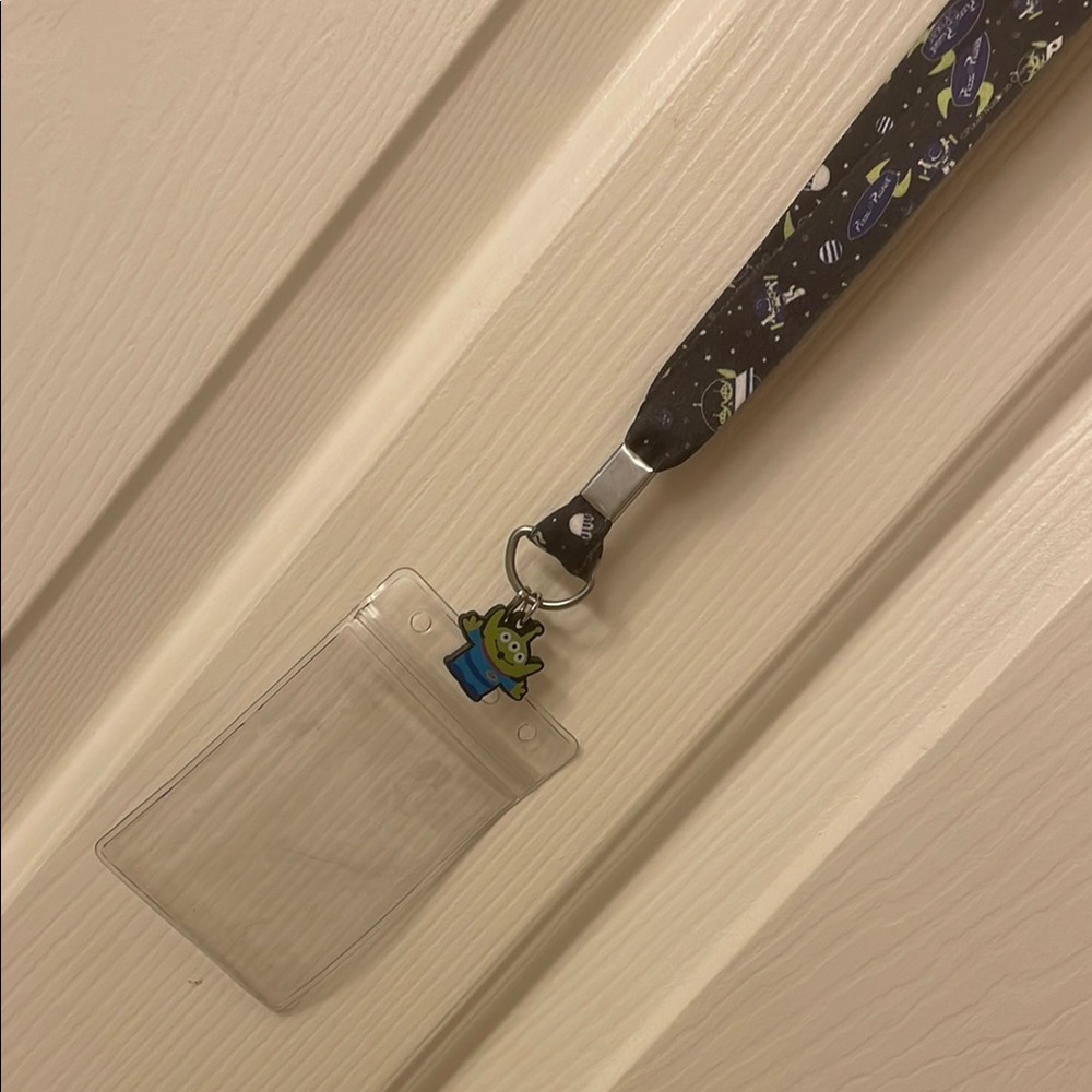 Disney Pixar Toy Story Alien Lanyard Key & Card Holder - Black and Green